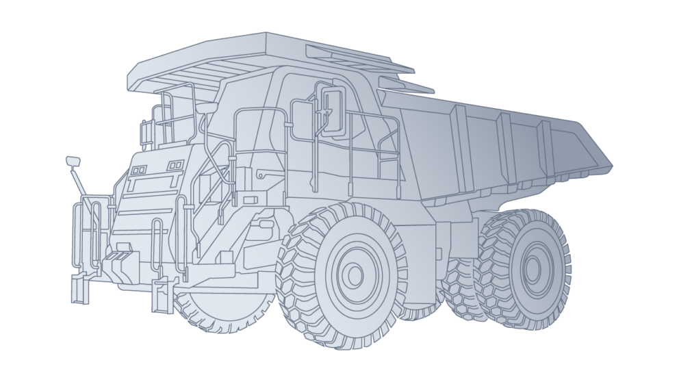 outline of the front of a hauler