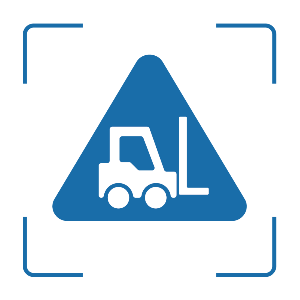 prevent forklift-forklift collisions icon