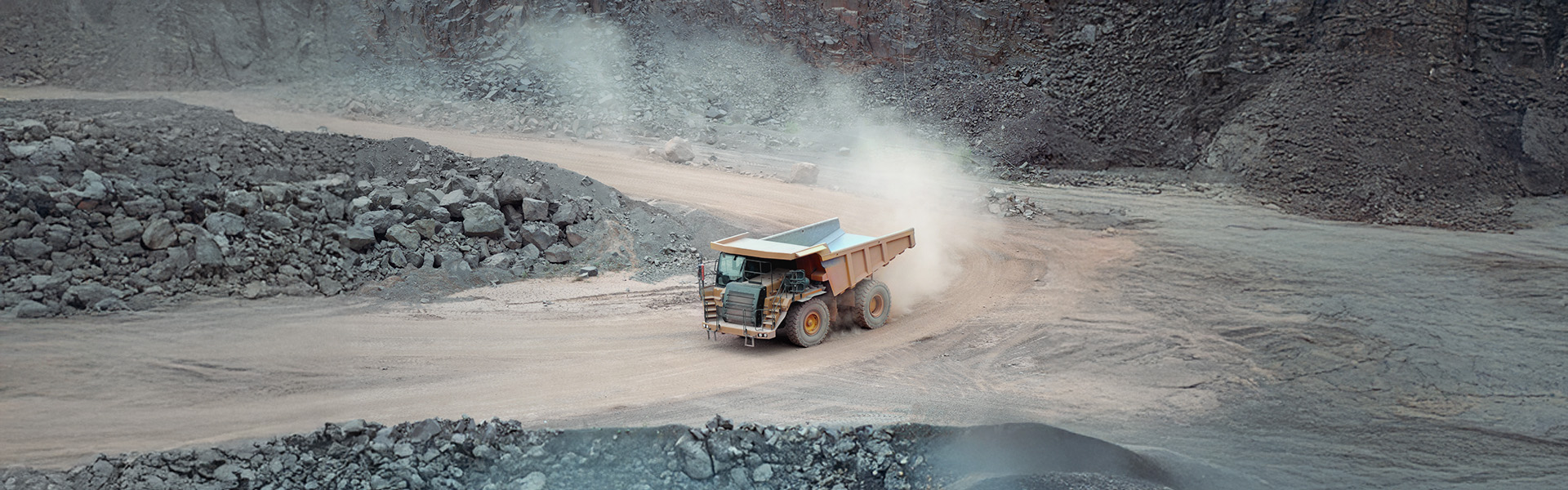 hauler in a mining operation with collision avoidance technology