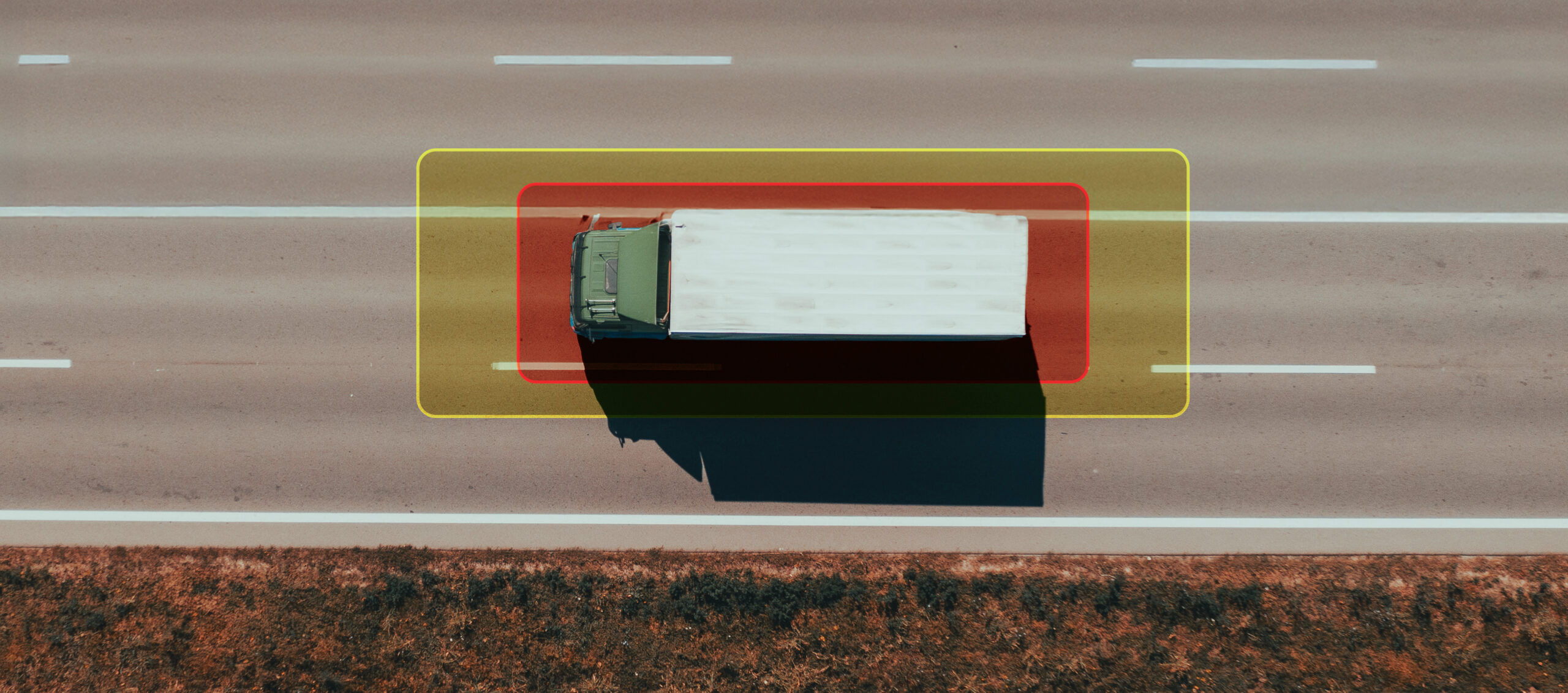 on road vehicle with detection zones