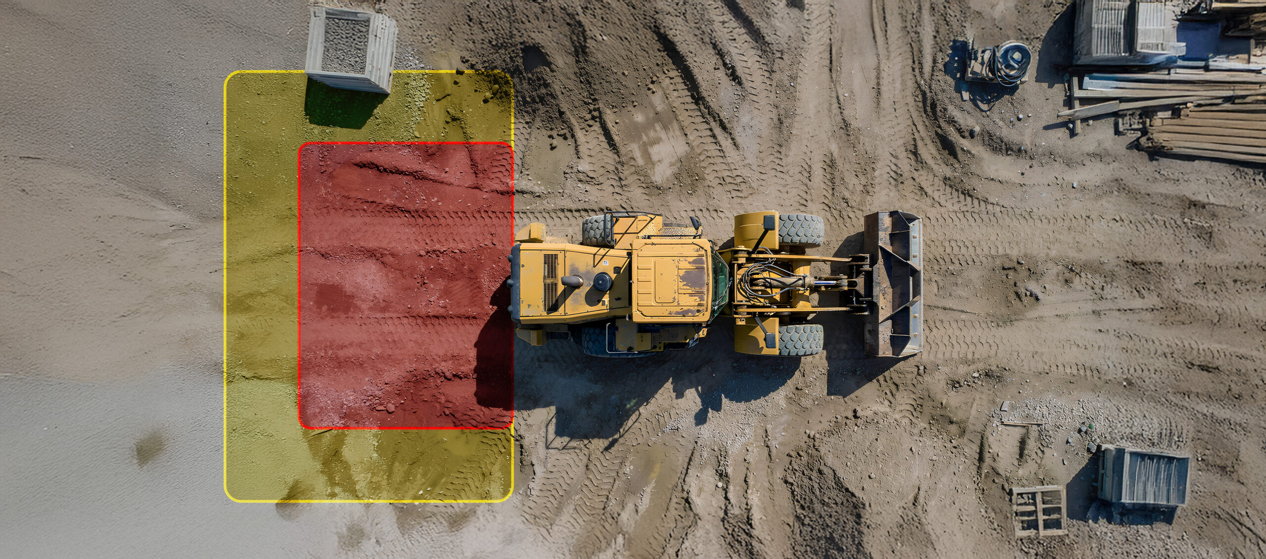 on road vehicle with detection zones